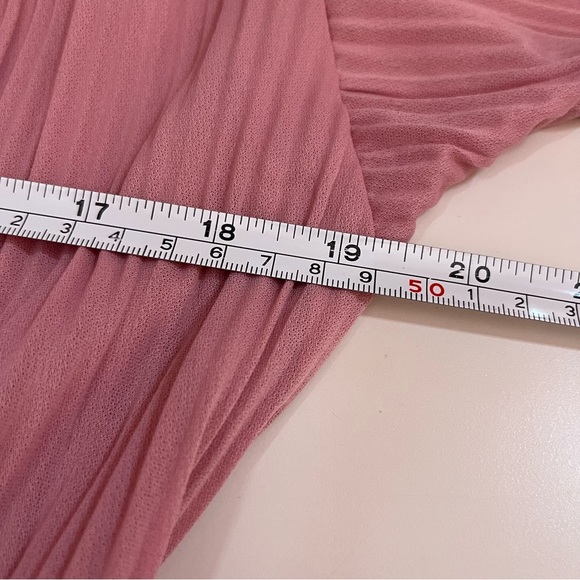 Vintage 60 70 Retro Micro Pleated Pink Balletcore High Collar Secretary Dress - Picture 13 of 17